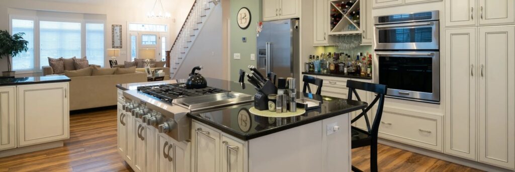 modern design kitchen after remodeling