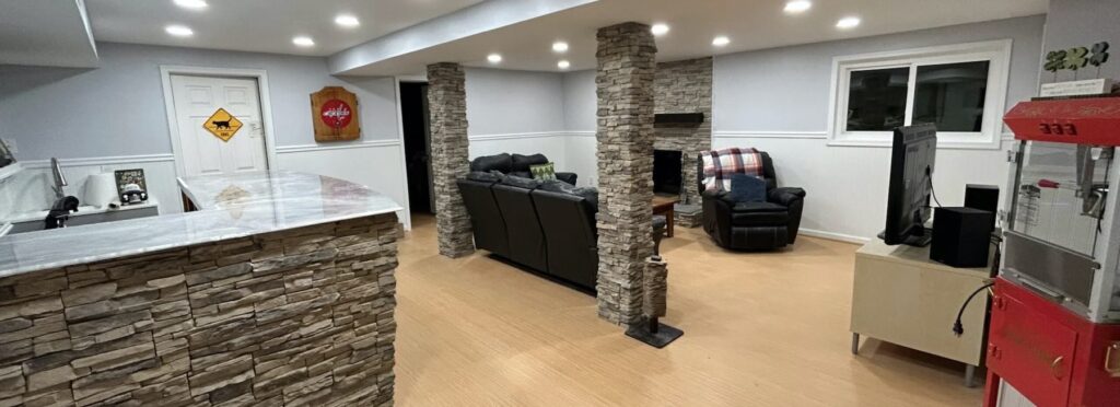 Remodeled basement and bar